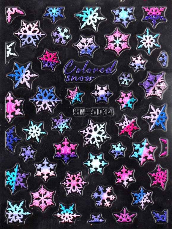Pasties - Textured 5D Neon Snowflakes NEW! - PF