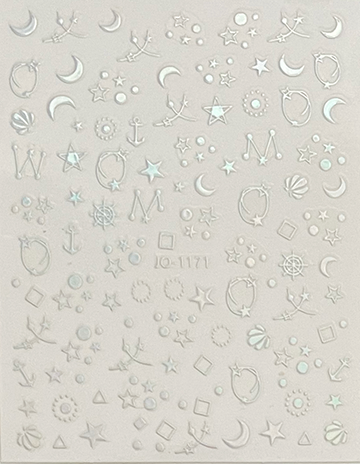 NEW! Pasties - Holo Silver Sea Skies