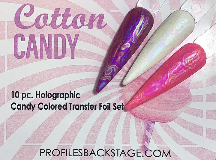 NEW!  10pc. Cotton Candy Foil Transfer Set