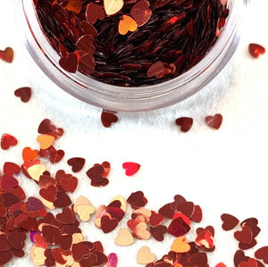 PF Holographic Hearts - Red