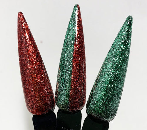 ORIGINAL Holiday Red or Green Glitter Bomb Gel Polish - RED or GREEN - PF