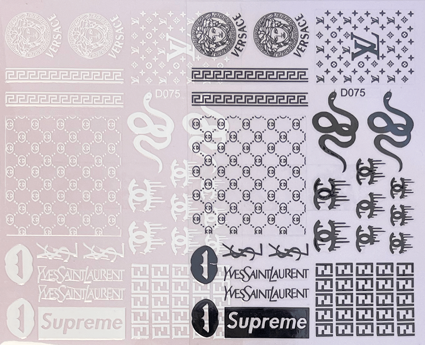 Pasties CC LV Logo Snake Black/White Set - Profiles